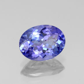 1.54 ct Blue Tanzanite Stone, Natural Tanzanite in Oval Facet Shape for Sale