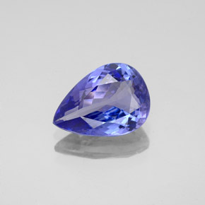 2.15 ct Blue Tanzanite Gemstone, Tanzanite Gem in Pear Facet Shape for Sale.
