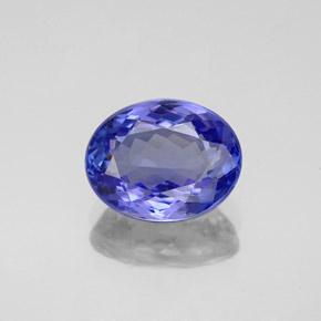 2.94 ct Blue Tanzanite Gemstone, Tanzanite Gem in Oval Facet Shape for Sale.