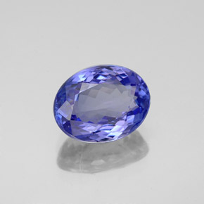 2.94 ct Blue Tanzanite Stone, Natural Tanzanite in Oval Facet Shape for Sale