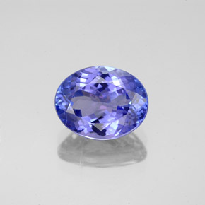 2.56 ct Blue Tanzanite Gemstone, Tanzanite Gem in Oval Facet Shape for Sale.