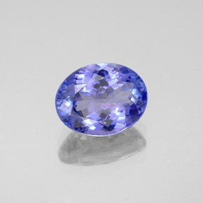 2.56 ct Blue Tanzanite Stone, Natural Tanzanite in Oval Facet Shape for Sale
