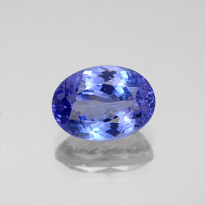 3.21 ct Blue Tanzanite Gemstone, Tanzanite Gem in Oval Facet Shape for Sale.