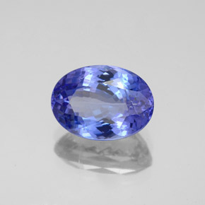 3.21 ct Blue Tanzanite Stone, Natural Tanzanite in Oval Facet Shape for Sale