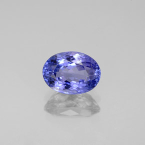 1.61 ct Blue Tanzanite Gemstone, Tanzanite Gem in Oval Facet Shape for Sale.