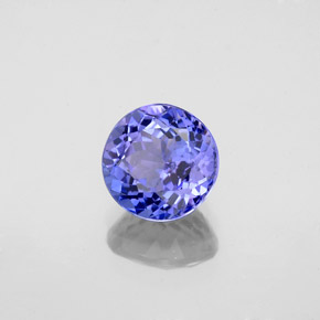 1.45 ct Blue Tanzanite Stone, Natural Tanzanite in Round Facet Shape for Sale