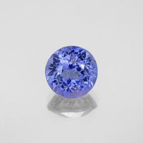 1.45 ct Blue Tanzanite Gemstone, Tanzanite Gem in Round Facet Shape for Sale.