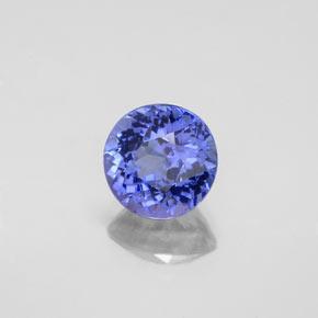 1.45 ct Blue Tanzanite Stone, Natural Tanzanite in Round Facet Shape for Sale