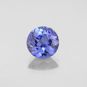 1.10 ct Blue Tanzanite Gemstone, Tanzanite Gem in Round Facet Shape for Sale.