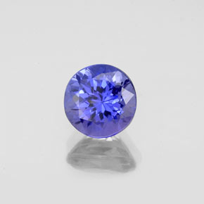 1.24 ct Blue Tanzanite Stone, Natural Tanzanite in Round Facet Shape for Sale