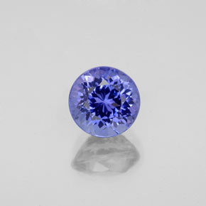 1.42 ct Blue Tanzanite Gemstone, Tanzanite Gem in Round Facet Shape for Sale.