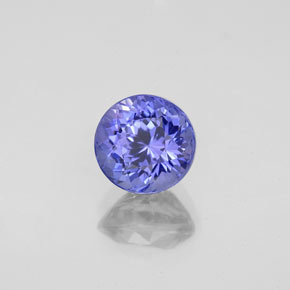 1.42 ct Blue Tanzanite Stone, Natural Tanzanite in Round Facet Shape for Sale