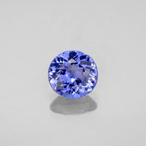 1.15 ct Blue Tanzanite Gemstone, Tanzanite Gem in Round Facet Shape for Sale.