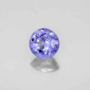 1.37 ct Blue Tanzanite Stone, Natural Tanzanite in Round Facet Shape for Sale