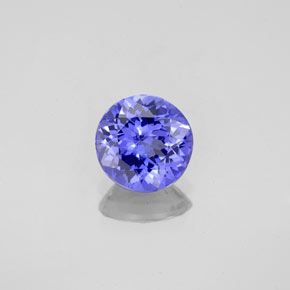 1.11 ct Blue Tanzanite Gemstone, Tanzanite Gem in Round Facet Shape for Sale.