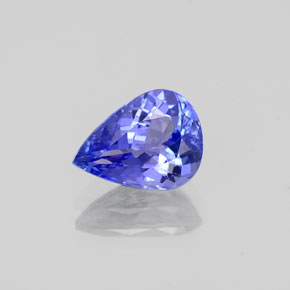 1.41 ct Blue Tanzanite Gemstone, Tanzanite Gem in Pear Facet Shape for Sale.