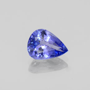 1.41 ct Blue Tanzanite Stone, Natural Tanzanite in Pear Facet Shape for Sale