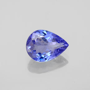 1.65 ct Blue Tanzanite Stone, Natural Tanzanite in Pear Facet Shape for Sale