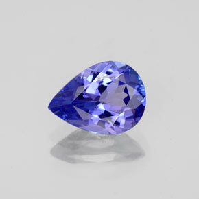 1.41 ct Blue Tanzanite Gemstone, Tanzanite Gem in Pear Facet Shape for Sale.