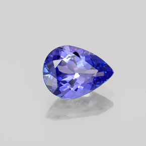 1.41 ct Blue Tanzanite Stone, Natural Tanzanite in Pear Facet Shape for Sale