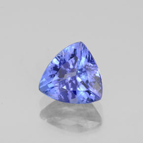 1.24 ct Blue Tanzanite Stone, Natural Tanzanite in Trillion Facet Shape for Sale