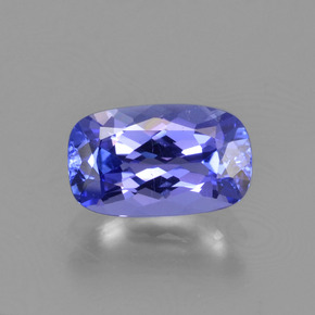 1.17 ct Blue Tanzanite Gemstone, Tanzanite Gem in Cushion-Cut Shape for Sale.