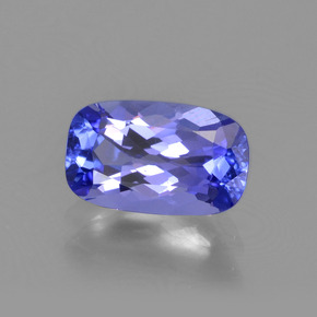 1.17 ct Blue Tanzanite Stone, Natural Tanzanite in Cushion-Cut Shape for Sale
