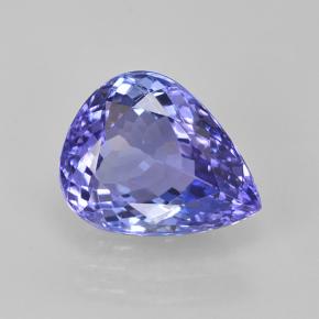 Azul violeta intenso Tanzanita Gema - 3.5ct Corte en forma de pera (ID: 347514)