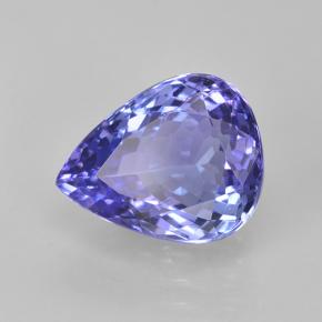 3.47 ct Blue Tanzanite Stone, Natural Tanzanite in Pear Facet Shape for Sale