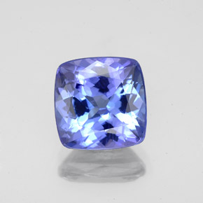 2.67 ct Blue Tanzanite Gemstone, Tanzanite Gem in Cushion-Cut Shape for Sale.