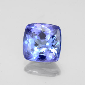 2.67 ct Blue Tanzanite Stone, Natural Tanzanite in Cushion-Cut Shape for Sale