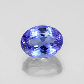 2.64 ct Blue Tanzanite Gemstone, Tanzanite Gem in Oval Facet Shape for Sale.