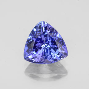 2.45 ct Blue Tanzanite Gemstone, Tanzanite Gem in Trillion Facet Shape for Sale.