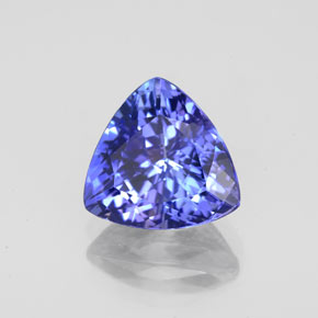 2.45 ct Blue Tanzanite Stone, Natural Tanzanite in Trillion Facet Shape for Sale