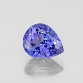 2.19 ct Blue Tanzanite Gemstone, Tanzanite Gem in Pear Facet Shape for Sale.