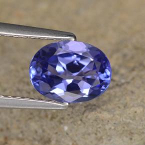 1.39 ct Blue Tanzanite Gemstone, Tanzanite Gem in Oval Facet Shape for Sale.