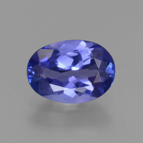 1.26 ct Blue Tanzanite Gemstone, Tanzanite Gem in Oval Facet Shape for Sale.