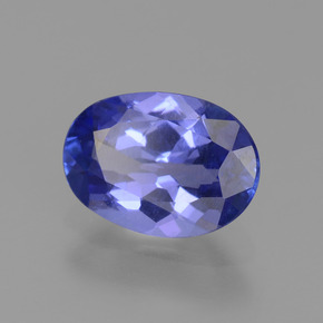 1.26 ct Blue Tanzanite Stone, Natural Tanzanite in Oval Facet Shape for Sale