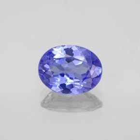 1.46 ct Blue Tanzanite Gemstone, Tanzanite Gem in Oval Facet Shape for Sale.