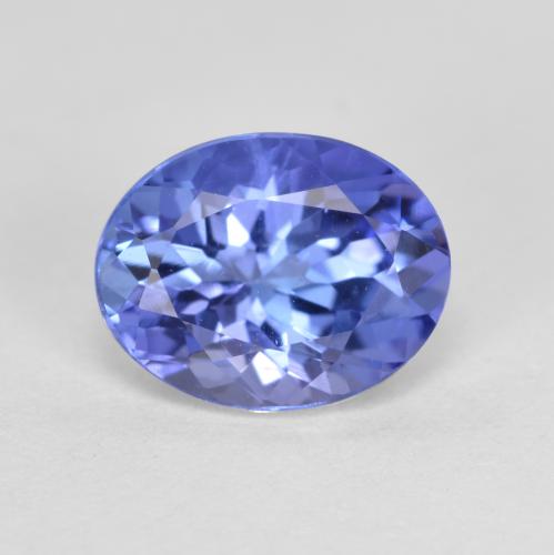 Deep Purple Blue Танзанит Камень - 1.4ct Фасетный Овал (ID: 348069)