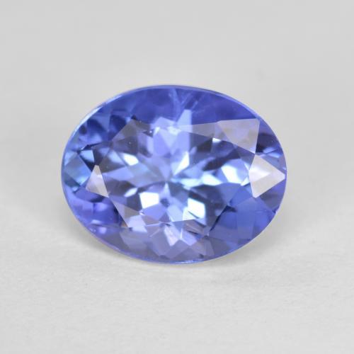 1.43 ct Blue Tanzanite Stone, Natural Tanzanite in Oval Facet Shape for Sale