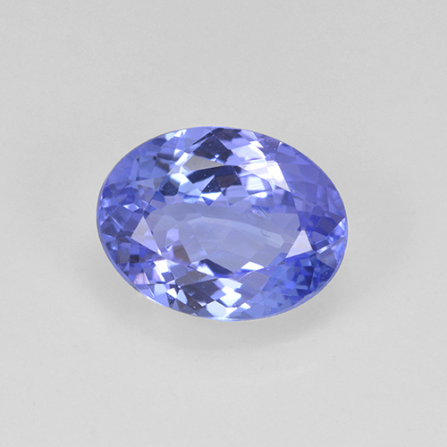Intense Violet Blue Танзанит Камень - 1.9ct Фасетный Овал (ID: 348155)