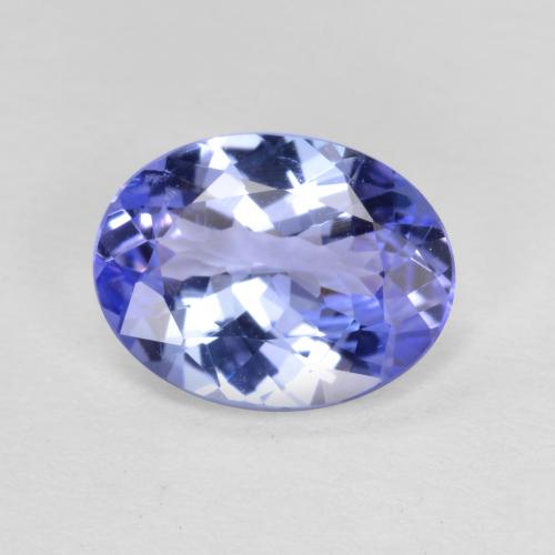 Intense Violet Blue Tanzanite Gem - 1.5ct Oval Facet (ID: 348156)