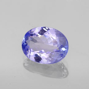 1.66 ct Blue Tanzanite Stone, Natural Tanzanite in Oval Facet Shape for Sale