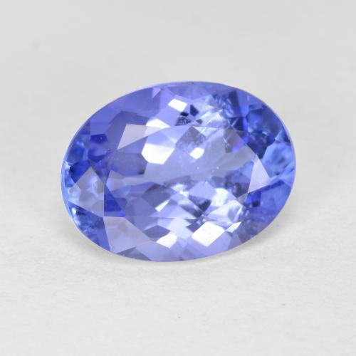 1.46 ct Blue Tanzanite Stone, Natural Tanzanite in Oval Facet Shape for Sale