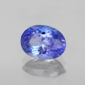 1.66 ct Blue Tanzanite Stone, Natural Tanzanite in Oval Facet Shape for Sale