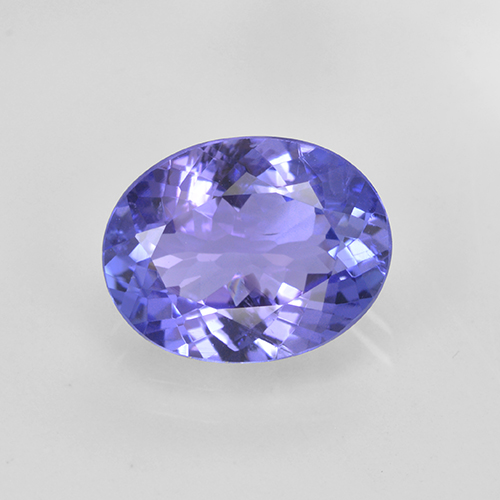 Intense Violet Blue Танзанит Камень - 1.8ct Фасетный Овал (ID: 348161)