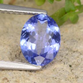 1.26 ct Blue Tanzanite Stone, Natural Tanzanite in Oval Facet Shape for Sale