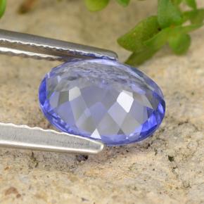 Tanzanite Gemstone in 8 x 6 mm (calibrated) Size for Sale, Tanzanite Stone in Intense Violet Blue Color