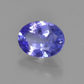 1.32 ct Blue Tanzanite Stone, Natural Tanzanite in Oval Facet Shape for Sale